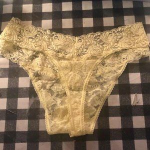 Yellow Lace Thong Panties